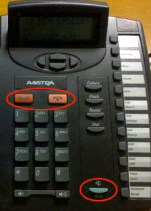 Confusing office phone buttons