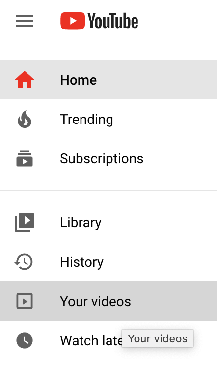 YouTube Your videos link
