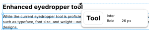 eye dropper tool for text on figma
