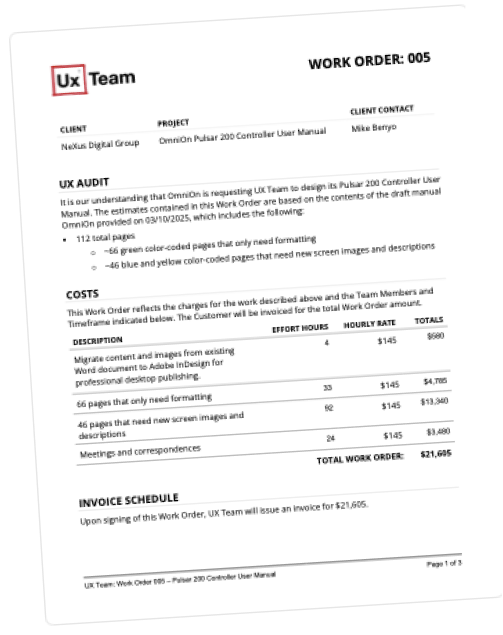work order example